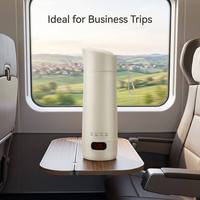 Bouilloire chauffante sans fil portable 400 ml 300 W, intérieur en acier inoxydable 304, sûre pour la consommation, compacte, facile à transporter, arrêt automatique, idéale pour les voyages
