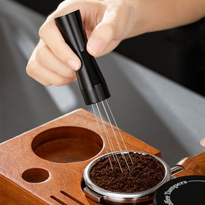 Nhôm Xử Lý 0.4Mm 8 Ngạnh Kim Cà Phê Espresso Công Cụ Phân Phối Wdt Công Cụ Phân Phối Với Đứng - Product Image 4