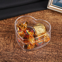 Vente en gros Boîte cadeau de bonbons en forme de cœur en plastique pour mariage Boîte à bonbons en forme de cœur transparente pour le stockage de cadeaux
