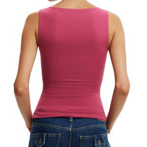 Débardeur en coton doux à col rond pour femme, coupe décontractée, léger, sans manches, idéal pour la maison, la détente et les superpositions quotidiennes - Product Image 5