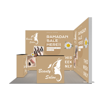Modular Tool Free Custom Print 10x10 Aluminium Faltbare SEG-Licht box mit Hintergrund beleuchtung Tragbares Messe display