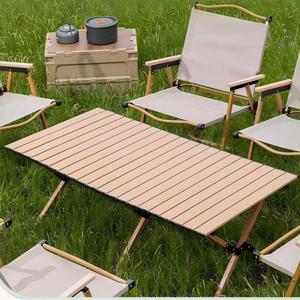 Carbon Steel Portable Foldable Outdoor <b>Dining</b> <b>Table</b>-Lightweight Durable <b>Modern</b> Design 6-Seater for Camping Picnic - Product Image 1