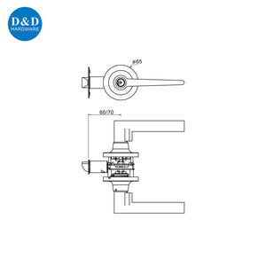 Hợp kim kẽm đòn bẩy khóa thiết lập cửa hình ống Knob hình trụ Knob khóa xử lý cửa - Product Image 6