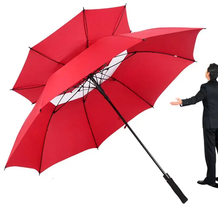 큰 골프 우산 수상 경력에 빛나는, 방풍, 방수 우량한 자동적인 우산