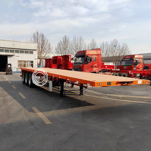 Remorque de transport de conteneurs lourds Vercoe 30 40 60 tonnes 2/3/4 essieux, plateau plat pour conteneurs 40FT 20FT, semi-remorque plateau - Product Image 2