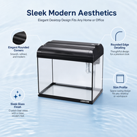 LEECOM Kit d'aquarium en verre ultra-transparent avec éclairage LED et filtre multi-étapes - Vente en gros, directement de l'usine