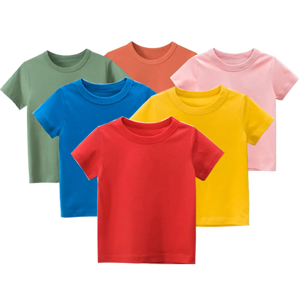 Happyflute vestiti per bambini personalizzati abbigliamento per bambini Unisex camicia di cotone per bambini maglietta oversize solida maglietta solida per ragazzi e ragazze