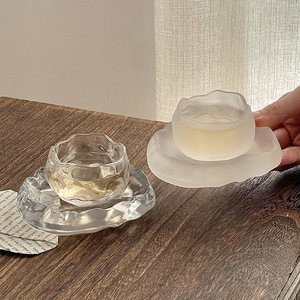 Set di 2 Tazze in Vetro Stile Europeo, Trasparenti per Degustazione/Tè Congelato/Vino, Tazza da Tè per Maestro Kongfu con Sottobicchiere, Ecologiche per Uso Professionale - Product Image 6