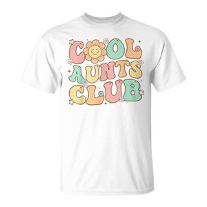 Camiseta Cool Aunts Club, diseño retro en colores pastel, unisex, para adultos, de algodón, cuello redondo, manga corta, regalo para reunión familiar - Product Image 1