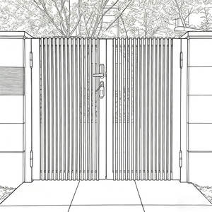 Portail en aluminium de première qualité, clôture en aluminium avec portails d'entrée, résistant aux intempéries, installation facile <span class=keywords><strong>pour</strong></span> clôture de maison, portail, allées, cours - Product Image 4