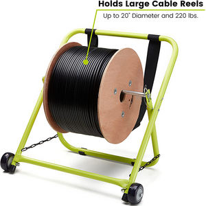 حامل كابلات قابل للطي من JH-Mech يحمل بكرات الكابلات حتى قطر 20 بوصة موزع أسلاك صناعي من الفولاذ الكربوني - Product Image 5