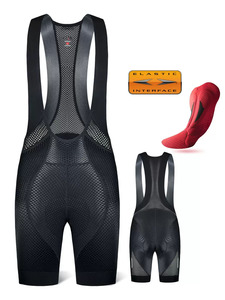 Pantalon de cyclisme taille haute personnalisable pour <span class=keywords><strong>homme</strong></span> et femme Short à bretelles en duvet VTT avec fonction sans couture - Product Image 2