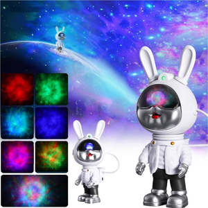 Lampe de Projection Ciel Étoilé Wolongmountain Lapin Astronaute pour Enfants, Veilleuse Ambiance Étoilée à 360 Degrés - Product Image 1