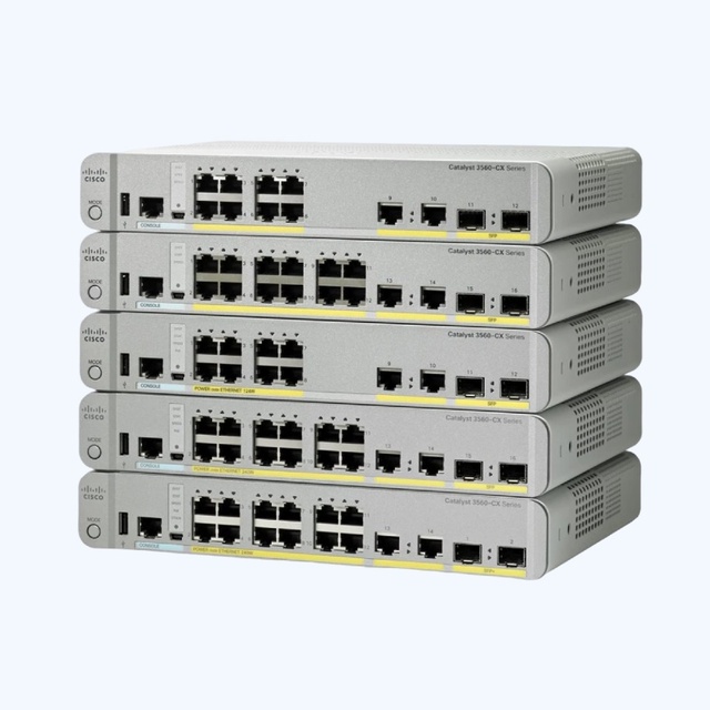 WS-C3560CX-8PC-S Original New CISCOS 3560-CX Series Switch WS-C3560CX-8TC/8PC/8PT/12TC/12PC/8XPD/12PD-S