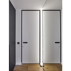 Puerta Oculta de Madera sin Marco, Diseño Personalizado, Moderna, Impermeable, Insonorizada, Acabado Interior para Baño, Apartamento, Hotel - Product Image 2