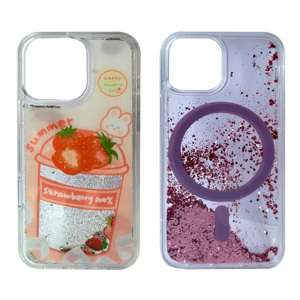 Étui acrylique transparent magnétique à paillettes à la mode pour iPhone 16 Pro Max/11/12/13/14/15 Plus-Cadeau de fête des pères et de Pâques - Product Image 5