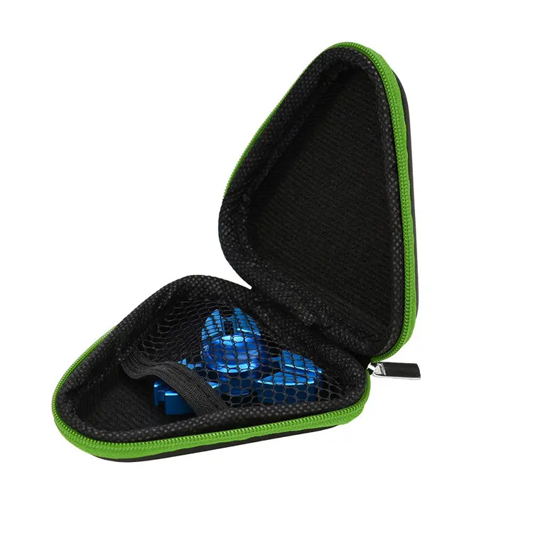 EVA sert kabuk üçgen Fidget Spinner saklama kutusu darbeye dayanıklı ve su geçirmez taşınabilir kulaklık sikke depolama sert taşıma çantası kutusu