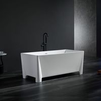 Baignoire autoportante confortable en acrylique pour adulte, profonde, pour hydrothérapie, 1 personne, pour extérieur, appartement, villa