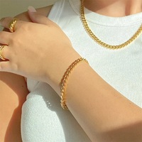 Gros collier épais épais en or 14K 18K, grand acier inoxydable or 6mm chaîne cubaine à facettes