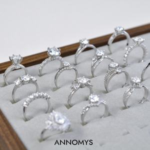 Обручальное кольцо из муассанита, 1 карат, 925 серебряный пасьянс, многообещающее кольцо, подарочное свадебное ювелирное изделие - Product Image 1