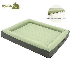 Letto <span class=keywords><strong>per</strong></span> <span class=keywords><strong>Cani</strong></span> Ortopedico di Lusso in Morbido Tessuto di Cotone con Schiuma, Rettangolare - Product Image 1