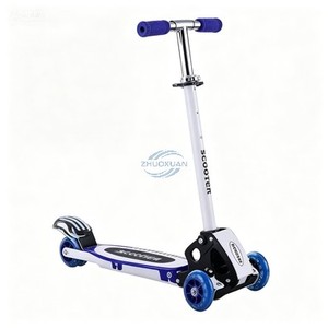Outdoor Foldable Kid Scooter Solid <b>Metal</b> Chassis Silent PU <b>Roller</b> Wheels Outdoor Play Balance Training Kids Electric Scooter - Product Image 1