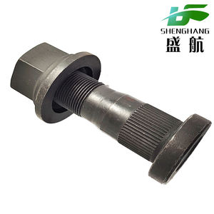 Nieuwe Shenghang <span class=keywords><strong>SAF</strong></span> vervangende wielnaafbout M22*1.5/M24*1.5 40Cr 35CrMo 10.9 12.9 HRC gefosfateerd zilver Dacromet zink - Product Image 3