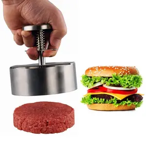 Edelstahl Hamburger presse Burger presse Einstellbarer Hamburger Patty Maker Mold Patty Tool Perfekt geformter Hamburger