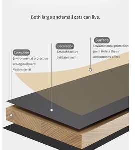 Offre Spéciale <span class=keywords><strong>Commercial</strong></span> grand luxe gris en bois massif chat maison meubles animalerie vétérinaire utilisation intérieure chat hôtel Cage - Product Image 5