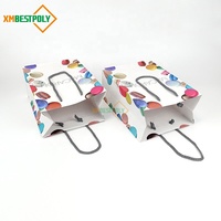 Individuell Bedruckte Recycelte Weiße Papiertüten mit Griffen für Lebensmittel- und Geschenkverpackungen