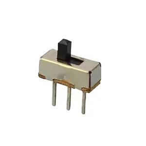 Mini interruptor deslizante, mini interruptor de deslizar 1p2t 50ma, interruptor de escorregador de ferro de 2 posições, 3 pinos com terminal pcb