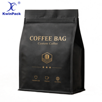 Sacs d'emballage plats personnalisés à fond plat, sacs d'affaires, sacs de rangement en plastique à fond stable pour grains de café et bonbons