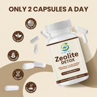 Capsules Détox Zéolite Clinoptilolite Ultra Fine Charbon Actif Bentonite Chardon Marie Chlorelle Foie Intestin Santé Complément