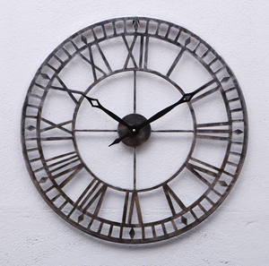 <span class=keywords><strong>Reloj</strong></span> <span class=keywords><strong>de</strong></span> pared Vintage <span class=keywords><strong>de</strong></span> hierro redondo, números romanos, clásico, para decoración del hogar - Product Image 3