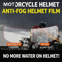 Film anti-buée et anti-pluie universel pour casque de moto et de scooter électrique, patch de visière transparente imperméable