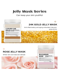 Mascarilla Facial de Gelatina de Rosas Orgánicas de 650 g a <span class=keywords><strong>Precio</strong></span> de Fábrica, Mascarilla Facial de Gelatina Desprendible, Colágeno, Limpieza Profunda, Mascarilla Facial de Oro de 24k - Product Image 4