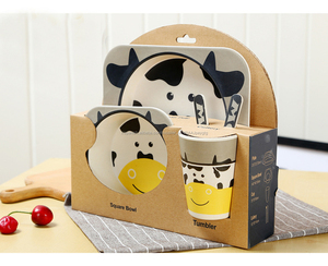 <span class=keywords><strong>dibujos</strong></span> <span class=keywords><strong>animados</strong></span> de animales pequeños para los niños de la cocina de Casa de bambú de la cena de los niños conjunto - Product Image 5