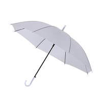 Usine Promotionnel Étanche Transparent PVC Parapluie Soild Couleur Extérieur Créatif En Plastique Poignée Droite Parapluie pour Adultes