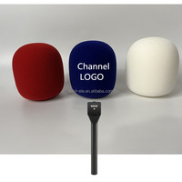 Pare-brise en mousse pour microphone pour Rod E Interview Go Mic, pare-brise en mousse avec logo de canal personnalisé imprimé, filtre en mousse pour microphone