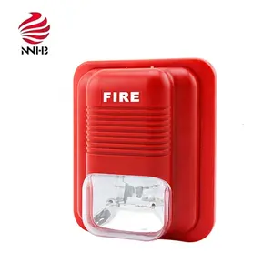 Yüksek kaliteli kapalı kırmızı renk yangın alarmı siren Strobe flaşör Alarm acil dc24v yangın alarmı uygulama