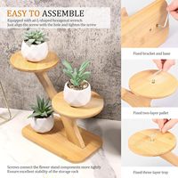 Support à fleurs en bois massif multicouche, moderne, simple, multifonctionnel, pour rebord de fenêtre, plantes succulentes, bambou, intérieur, salon, bureau