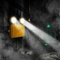 Luminaire d'urgence LED à deux têtes, batterie au lithium rechargeable, lumière de sécurité pour station-service, usine chimique