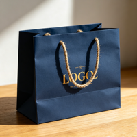 Sacs en papier d'art de luxe en gros pour vêtements, chaussures, chaussettes, cadeaux de détail, avec logo personnalisé, ruban, accessoires, impression offset de luxe