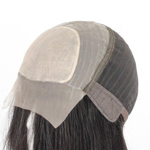 Perruques en cheveux naturels Xuchang, ensemble complet <span class=keywords><strong>MY</strong></span>-1094, vente en gros du fabricant, perruque réaliste naturelle avec raie au milieu, en dentelle frontale, nouée à la main - Product Image 2