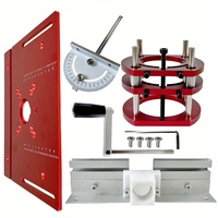 Sistema de elevación para router, kit de placa de inserción de aluminio para mesa de router, placa de trabajo para carpintería, herramientas auxiliares para carpintero