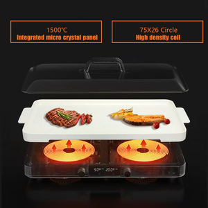 <span class=keywords><strong>Plaque</strong></span> chauffante électrique antiadhésive à <span class=keywords><strong>2</strong></span> brûleurs Cuisinière à <span class=keywords><strong>induction</strong></span> <span class=keywords><strong>Plaque</strong></span> de cuisson électrique domestique pour barbecue - Product Image 5