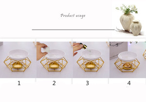 Aroma <strong>Oil</strong> <strong>Burner</strong> Geometric Ceramic Essential <strong>Oil</strong> Candle Holder Wax Melting <strong>Burner</strong> Heater Melter <strong>Fragrance</strong> - Product Image 3
