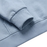 Sweat à capuche oversize uni pour homme, impression numérique personnalisée, 100 % coton tricoté, anti-plis, avec poche