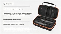 Bolsa de Almacenamiento Portátil a Prueba de Golpes para Micrófono Inalámbrico JBL, Estuche Protector Rígido de EVA