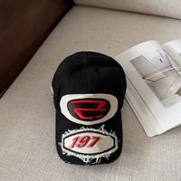 Chapeau souple style rétro pour couple, tendance urbaine, marque décontractée, étiquette brodée, six pièces en tissu, PVC réglable